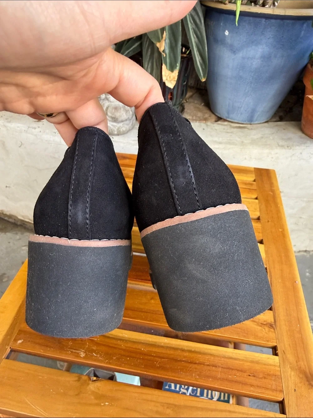 Vionic Willa Wedge, Black Suede Loafers for Women - Comfortable Slip-On